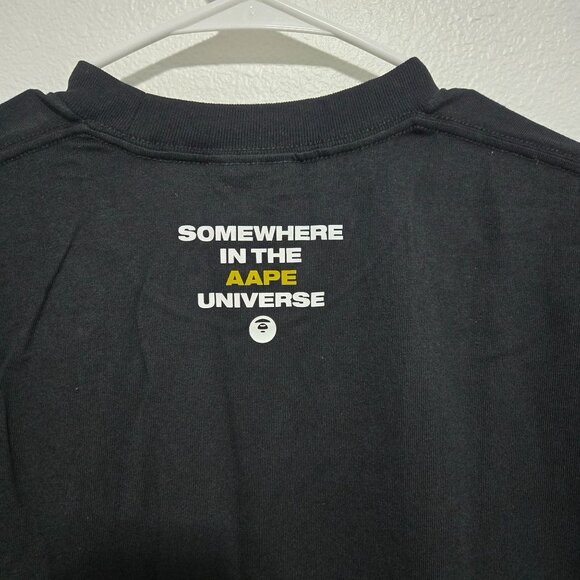 Aape by A BATHING APE Moonface logo print tee in Black - Size Small - Picture 9 of 10